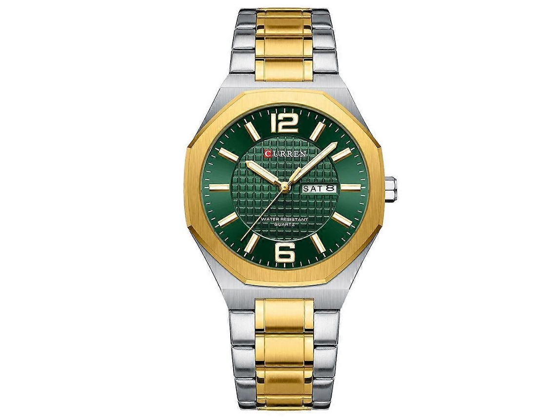 Reloj Curren para hombre con brazalete de acero, calendario y movimiento de cuarzo, ideal para negocios.