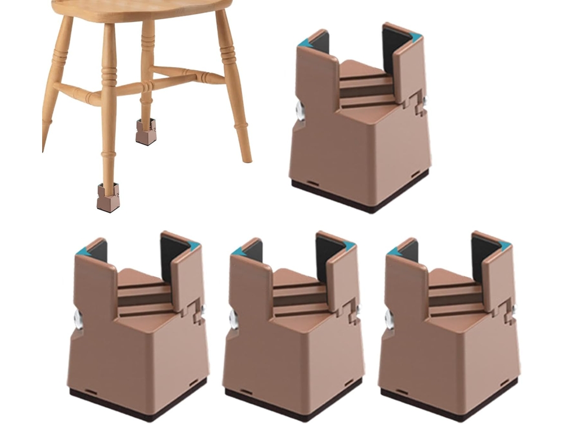 Elevadores Para Muebles - 4 Piezas, Adecuados Mesas, Camas, Sillas, Y Patas De Mesa.