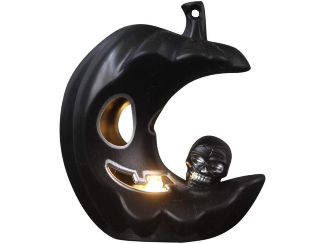 Vela De Calabaza Sin Llama Con Luz Intermitente Para Decoraciones De Fiestas De Halloween Y Decoraciones De Fantasmas.