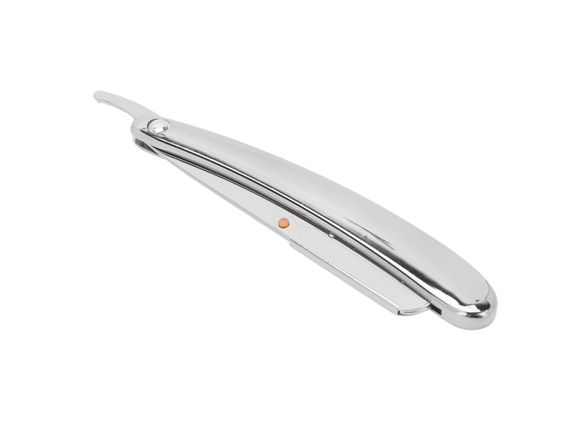 Navaja Recta Manual Para Barbear Para Barberos Y Hogar (plata) Con Acero Inoxidable Y Mango Ergonómico