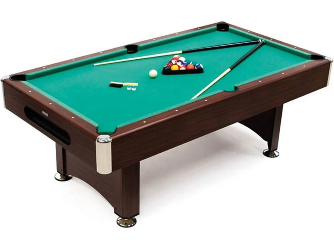 DEVESSPORT Mesa de Billar Akra Semi Profesional 221x122x81 cm con Accesorios y Retorno de Bolas