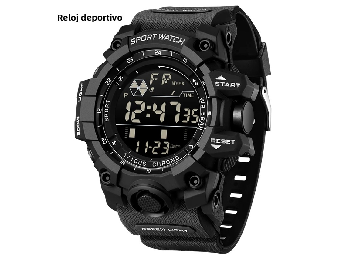 Reloj de pulsera deportivo electrónico para hombre, resistente al agua, con pantalla LED analógica/digital multifuncional y esfera grande, modelo G.