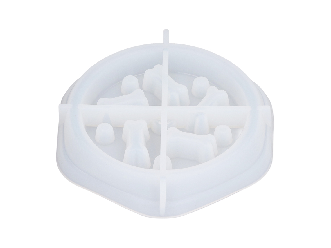 Molde De Silicona Diy Para Bandeja De Comida Para Perros, Resina Duradera, Patrón Práctico