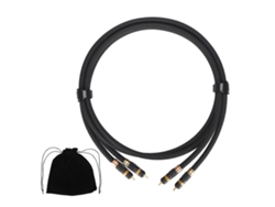 Cable de audio (señal 2RCA, chapado en plata)