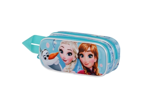 Frozen 2 Happiness Estuche Portatodo 3D Doble, Turquesa KARACTERMANIA