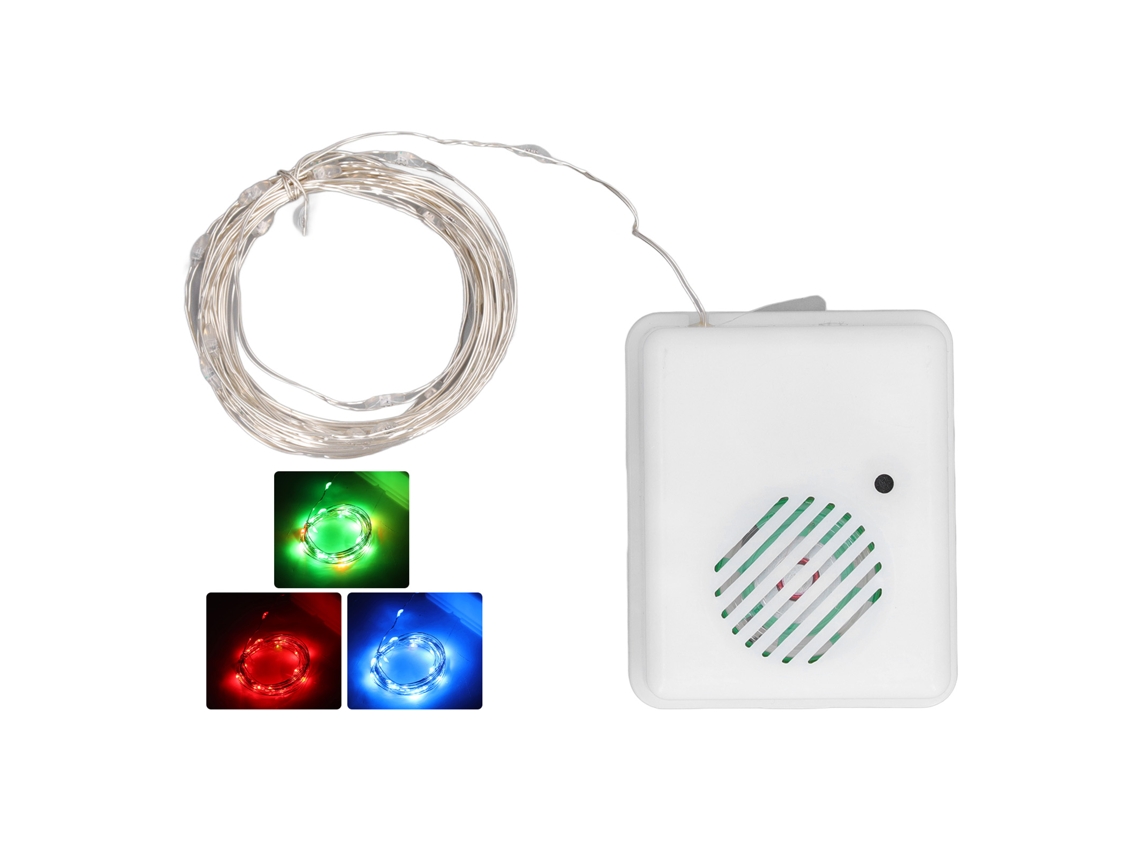 Guirnalda De Luces Navideñas Musicales Con Música Alegre, 3 M, Para Decoración De Interiores Y Exteriores, Jardines Y Fiestas.