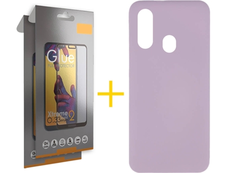 Carcasa + 2 Protectores de Pantalla Samsung A20e SKYHE Full Morado