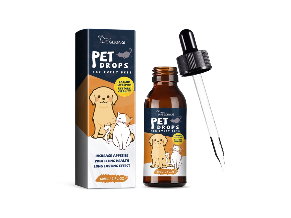 Las gotas Yegbong Pet Care aumentan la vitalidad y complementan la nutrición.
