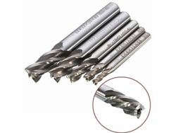 5 Piezas Broca Hss 4/6/8/10/12mm Cutter De Fresado Recto 4 Canales Para Acero Carbono Y Herrajes
