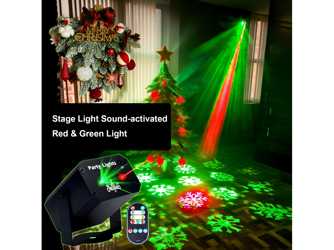 2026-proyector De Luces De Escenario Con Activación Por Sonido Patrones Rojo Y Verde Para Dj Disco Fiesta Club Baile