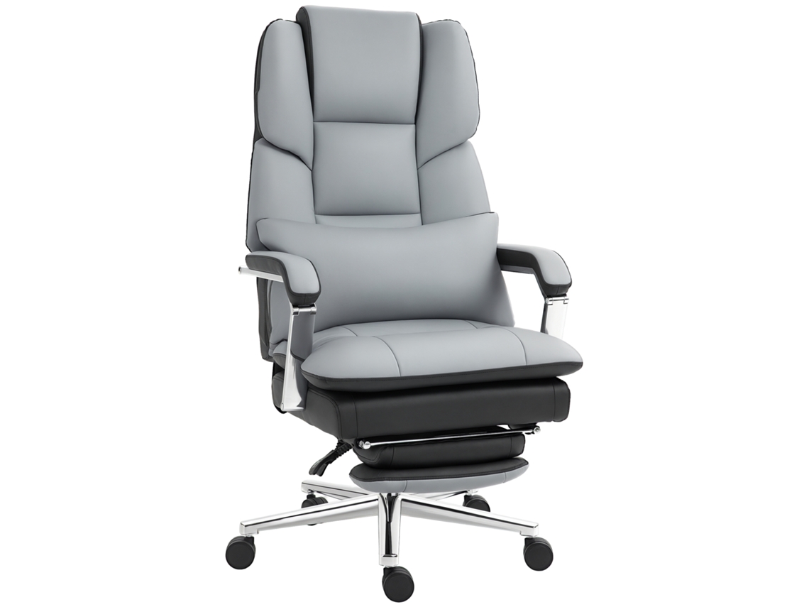 Silla Oficina Ergonómica Ajustable Gris Claro Negro