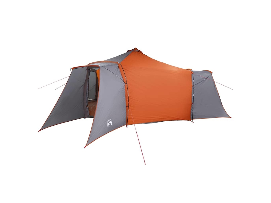 Tienda tipi gris y naranja de 492 x 492 x 275 cm.