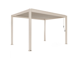 Pérgola Bioclimatique 4x3 M Autoportée Manuelle En Aluminio Crã¨me Oviala