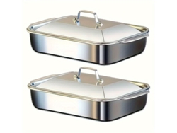 Bandeja grande de acero inoxidable para hornear de alta resistencia. Vayotoy