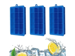Bandejas De Hielo Flexibles Para Whisky, Liberación Fácil, Ideal Para Hogar Y Fiestas, Ahorra Espacio En Freezer Azul