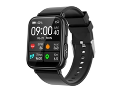 Reloj inteligente con correa de silicona resistente al agua IP68, pantalla de 1,91 pulgadas, con IA y oxigenación sanguínea para diagnóstico médico (negro)