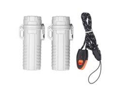 2 Tubos De Almacenamiento De Plástico Portátiles, Impermeables Y Sellados Para Llaves, Pendientes, Camping, Viajes, Color Plata.