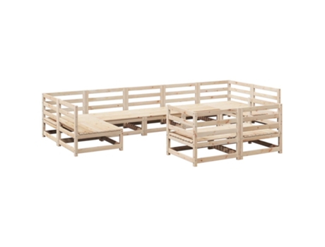 Conjunto 9 de sofás de jardín VIDAXL madera maciza de pino