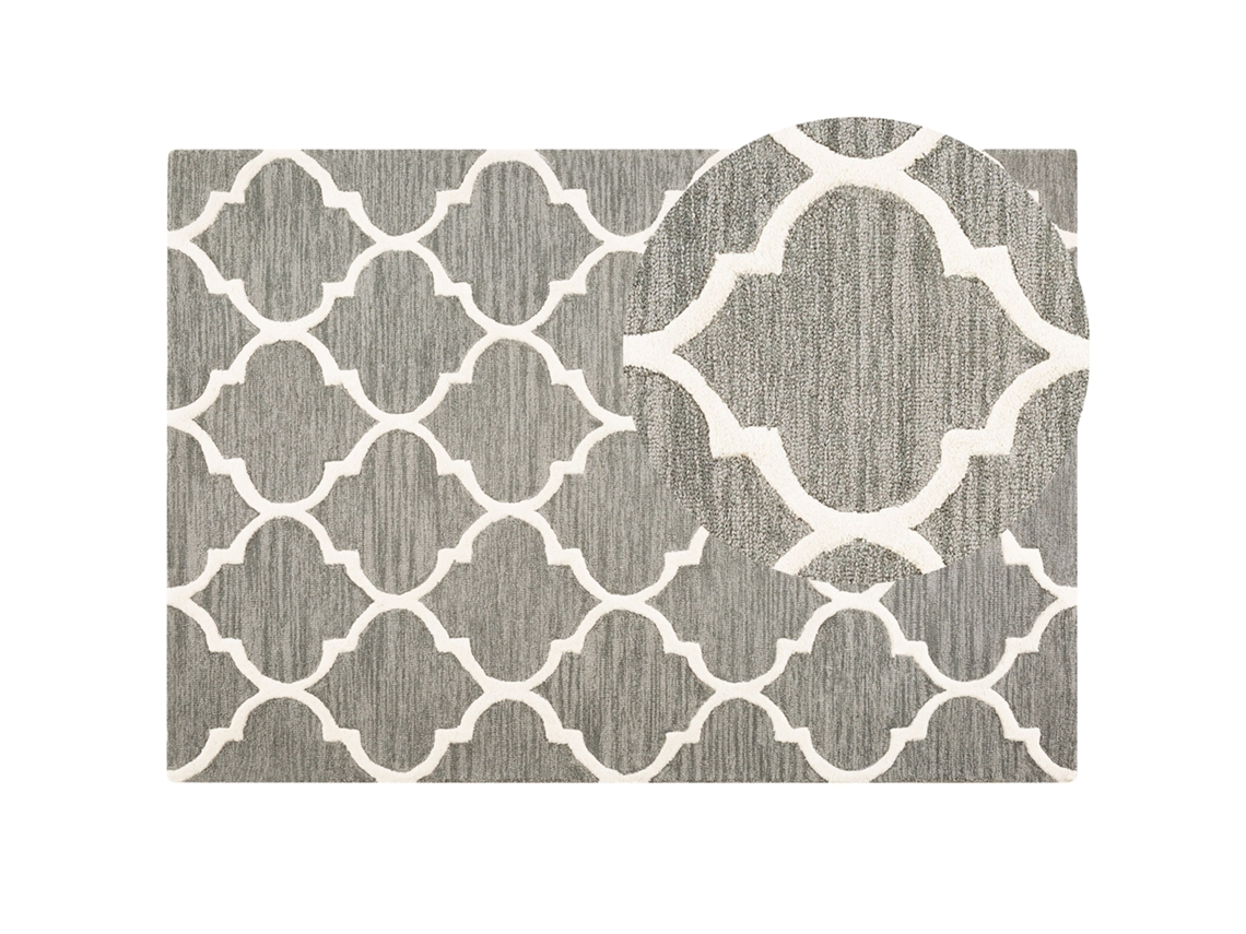 Alfombra de pelo corto BELIANI Yalova de Lana Gris 160x230