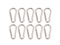 10 Piezas De Mosquetones Con Gancho De Resorte De Acero Inoxidable 304 De Alta Resistencia Para Paneles Avícolas De 4 Mm