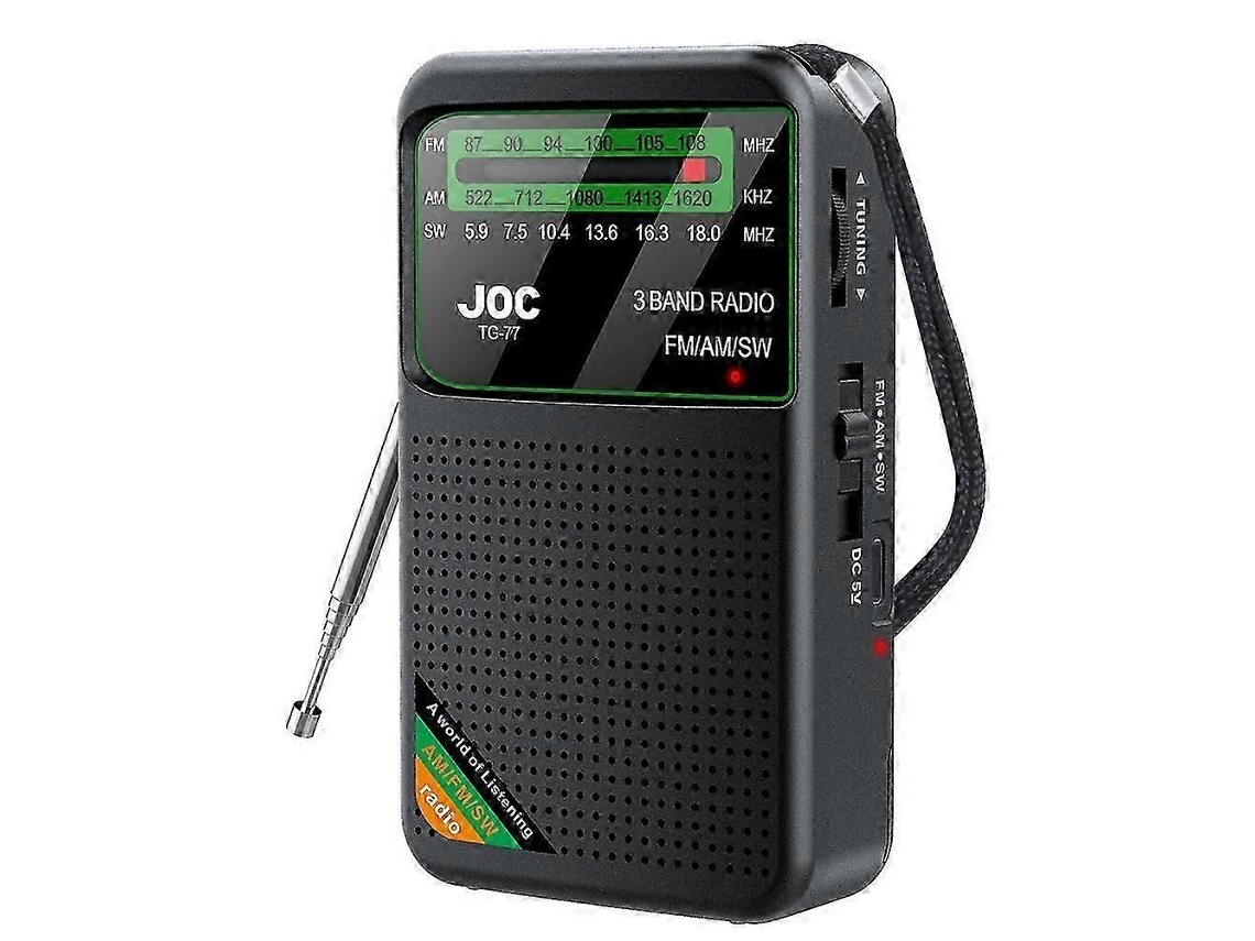 Rádio De Bolso Portátil Mini Rádio De Banda Completa Am / Fm / Sw Rádio Com Bateria Recarregável Suporte Fone De Ouvido Miniradio Para Velho, A