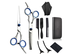 Tijeras de corte de pelo profesionales para hombres y mujeres, kit de tijeras de pelo de 10 piezas para corte de pelo JEDBESETZT