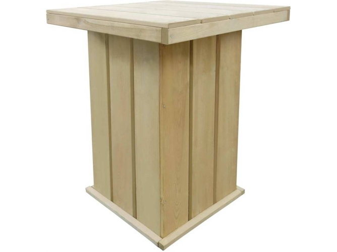 Mesa Jardin VIDAXL Marrón Madera (75x75x110 cm)