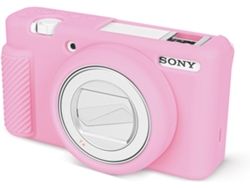 Funda EIFSON para Sony ZV 1f / ZV 1 II, de silicona suave con protector de pantalla antiarañazos (compatible, rosa).