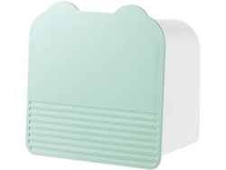 1 Caja De Almacenamiento Transparente Para Montaje En Pared Con Tapa, Compartimentada, De Plástico