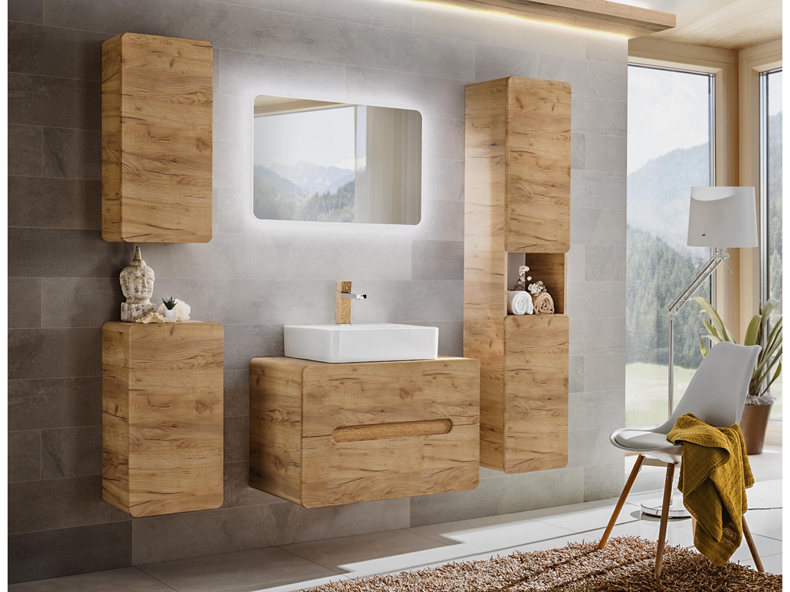 Armarios Laterales FURNLUX Classic Aruba (Beige, Madera Contrachapada - 35X32X68 Cm)