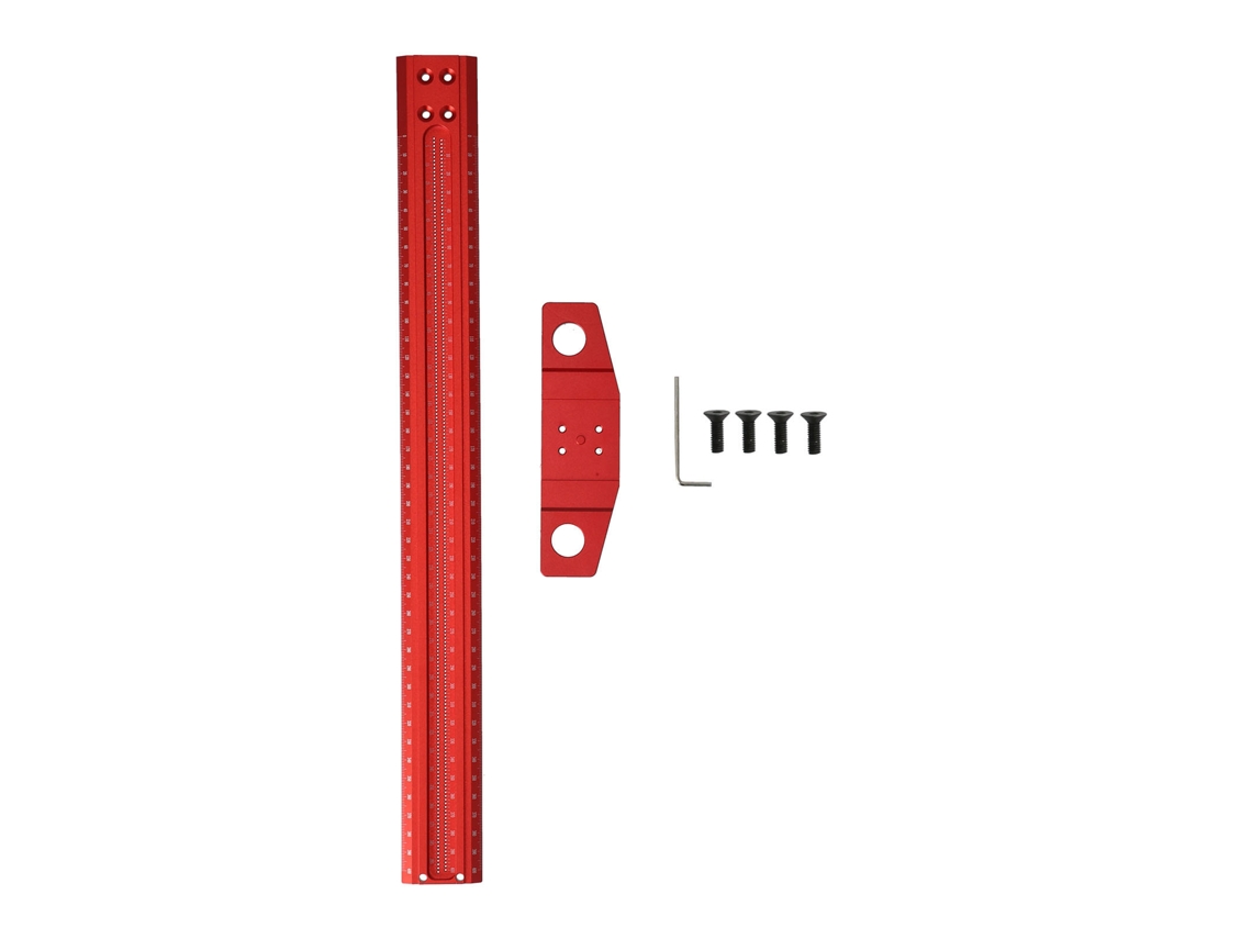 Marco Cuadrado En Forma De T De Ángulo Recto De Aluminio 6061 Para Carpintería, Vidrio De Marcado, 400 Mm, Rojo