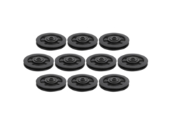 Juego de 10 poleas universales de nailon de 100 mm para equipos de gimnasio.