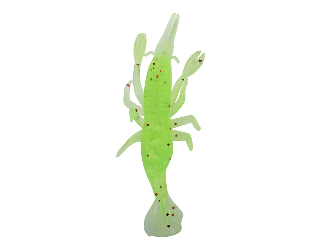 Soft Lure (camarón Artificial Altamente Realista, Camarón Verde Blando) 10 Piezas Por Paquete, Cebo De Pesca De Camarón Artificial Altamente Realista