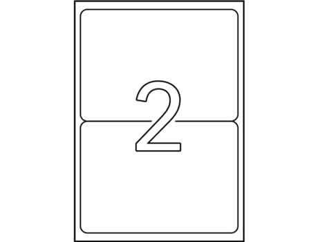 Etiquetas Adhesivas de Poliéster Resistentes a La Intemperie 20 Hojas APLI (Blanco - 199,6 X 143,5 mm)