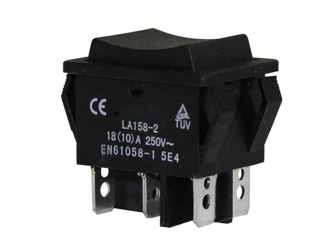2026-interruptor Eléctrico De Control Mini Impermeable Doble Reset La158-2 10a 250v Zuj Negro