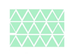 Pegatina triangular luminosa pequeña (modelo 2026) para decorar las paredes del salón y el dormitorio.