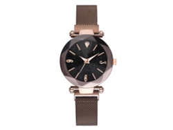 Reloj De Pulsera Analógico De Cuarzo Para Mujer Con Correa Moderna De Pu (dorado)