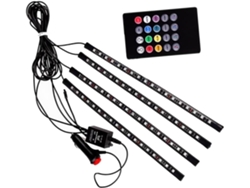 Luz Ambiental Led Para Coche De 10 W, Con Tira De Silicona Negra Y Cobre.