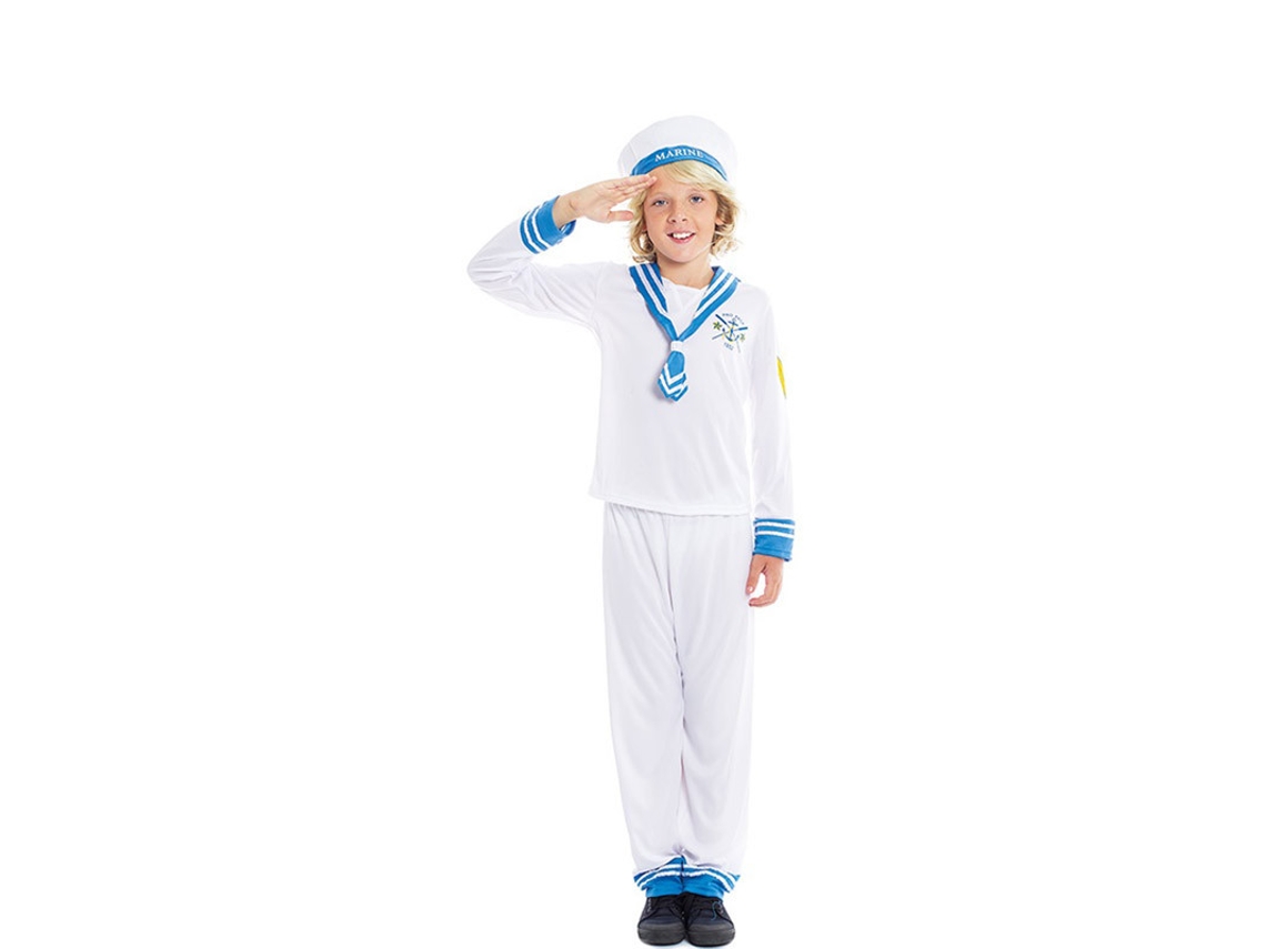 Disfraz de Niño PARTILANDIA marinero blanco de los 60 (Tam.: 5-6 anos)