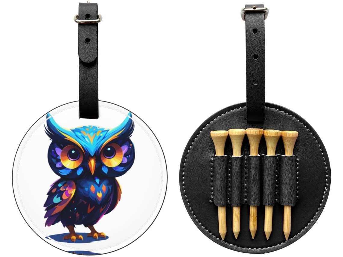 Bolsa de golf Cosmic Owl, negra. Fácil de transportar y más práctica para jugar al golf.