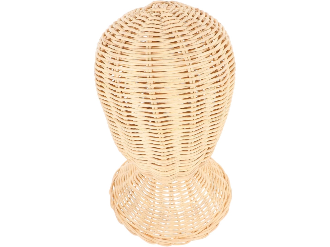 Soporte Sombreros Ratán Beige Forma Cúpula Redonda Ligero Mantiene Exhibe Exposiciones Casa