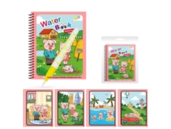 Libro para colorear reutilizable (cerdo), libro mágico de acuarela, juguete para niños