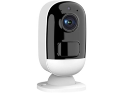 Cámara de seguridad con batería, wifi, 1080p, IP66, visión nocturna, audio de dos canales, color blanco, Yizhood