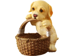 Cesta Decorativa De Resina Con Forma De Perro Labrador, Ideal Para Guardar Llaves, Joyas, En La Oficina O En Casa.