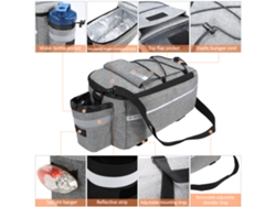 Bolsa De Transporte Para Bicicleta Con Aislamiento Térmico, Portaequipajes Trasero Y Detalles Reflectantes Para Ciclismo De Montaña.