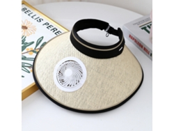 (beige) Sombrero De Sol De Larga Duración Con Ala Ancha, Carga Solar Y Potente Ventilador.