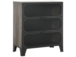 Maison Exclusive - Armario De Almacenaje Metal Y Mdf Gris 72x36x82 Cm