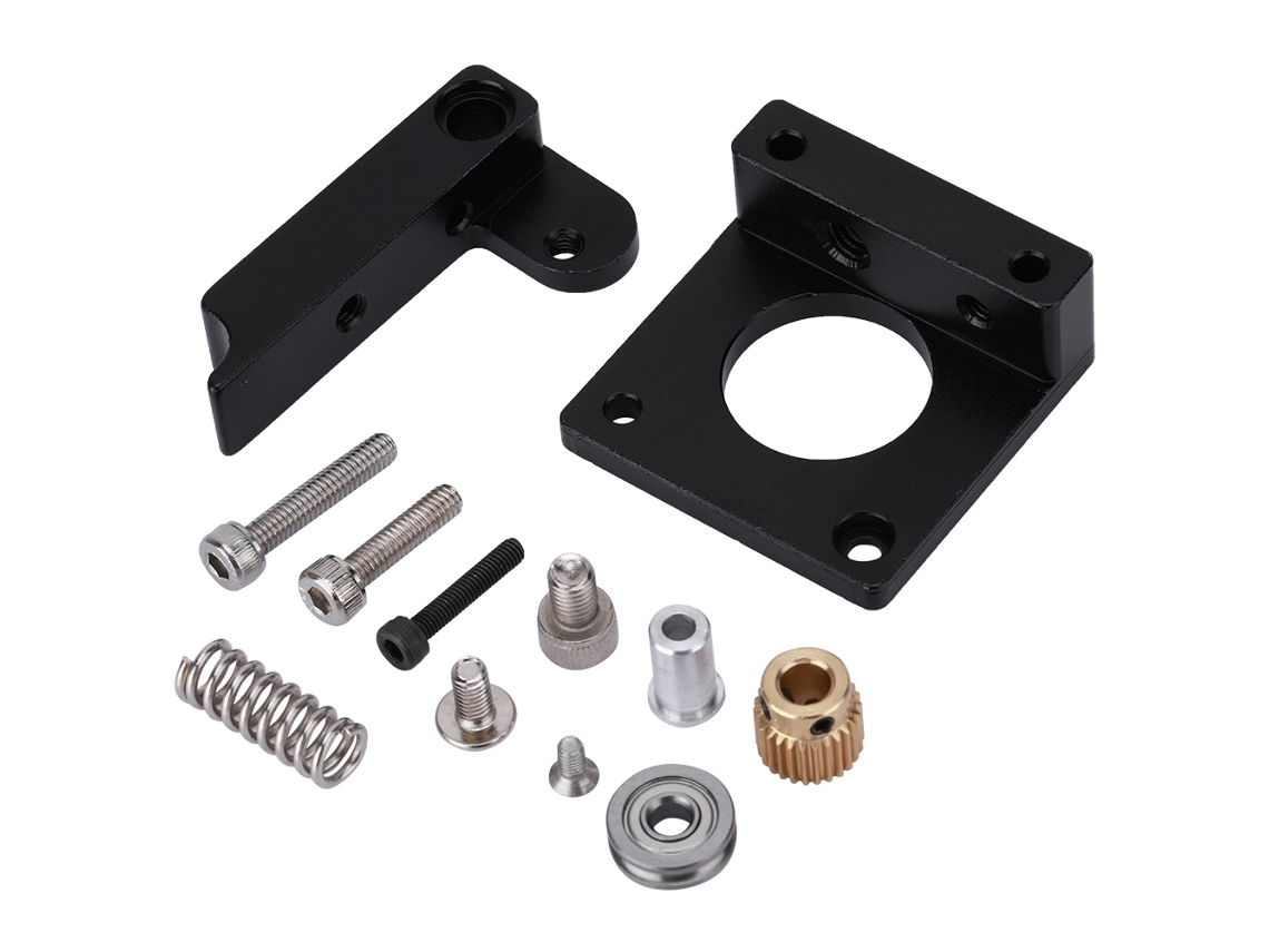 Acessórios Para Impressora 3d (alimentação De Extrusão Reversa Mão Esquerda) Bloco De Alumínio Do Extruder Mk8 Acessórios Diy Preto Buraco Grande