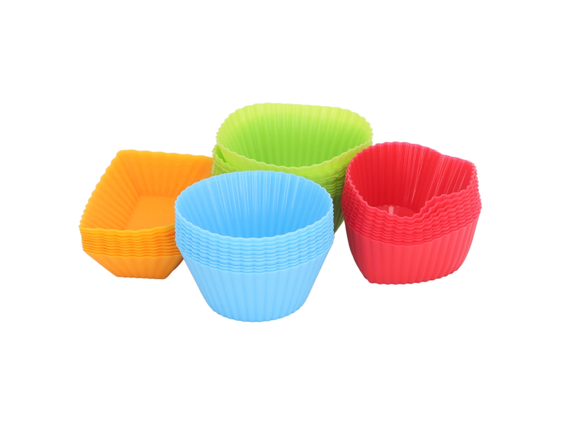 40 Molds De Silicona Para Bento Y Hornear No Pegantes Reutilizables Accesorios Para Caja De Almuerzo