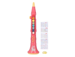 Clarinete De Juguete Educativo Para Niños Con Volumen Ajustable Y Luz - Lindo Regalo - Rojo